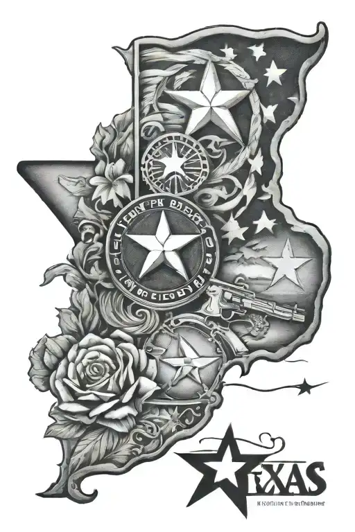 Texas Theme Half Sleeve