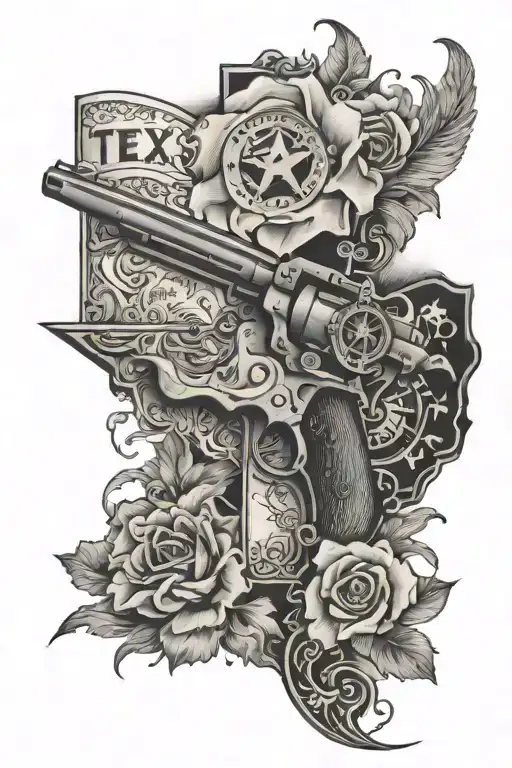 Texas Theme Half Sleeve