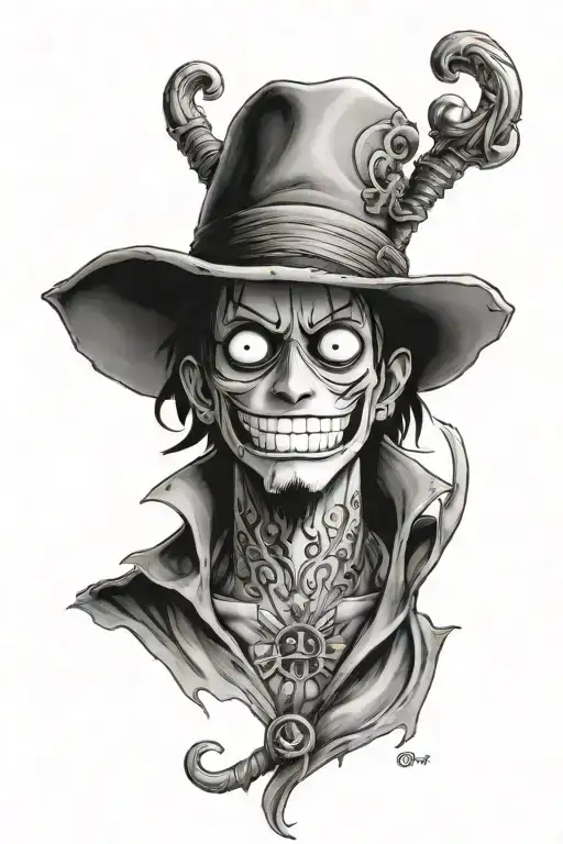 The Tattoo On Ace From One Piece Arm With A A Touch Of Gothic Vibe