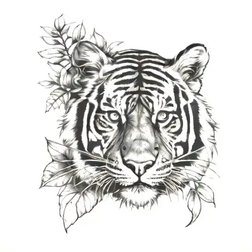 Jungle With A Tiger Head