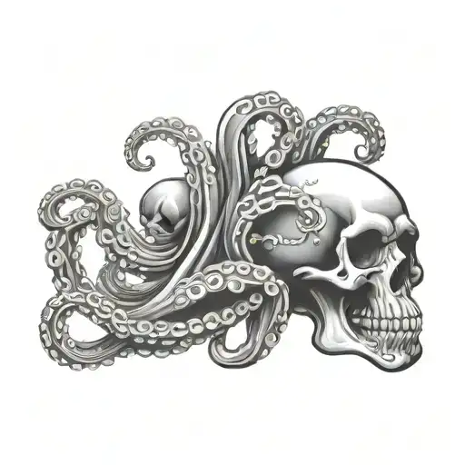 Skull Octopus Tentacles