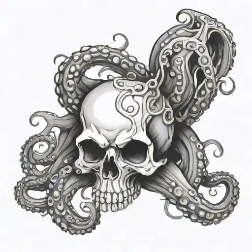 Skull Octopus Tentacles