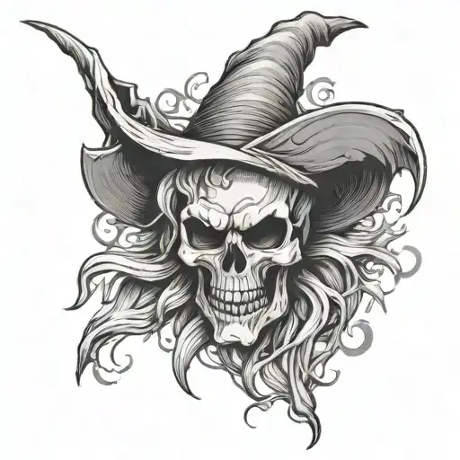 Witch Devil Skull Soft Shading