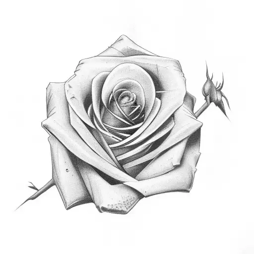 Black Rose With Stick Dark