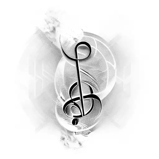 Design A Tattoo Combining Musical Notes And Football Symbols