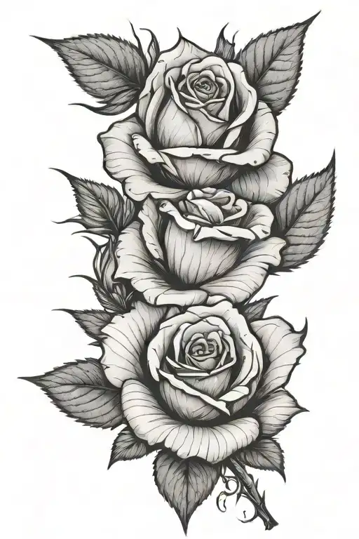 Rose With Roose As The Stem Wrapped