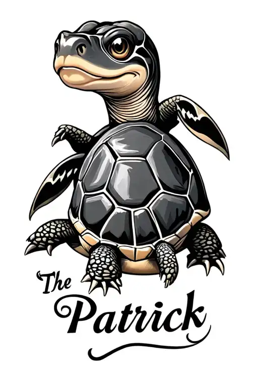 The Name Patrick With A Turtle