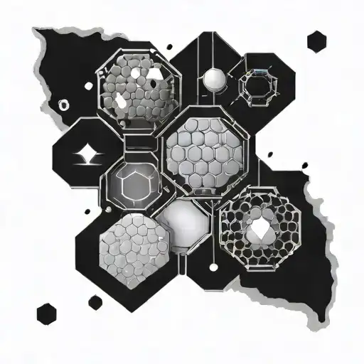 Travel Planet Geometric Shapes In Honeycombs