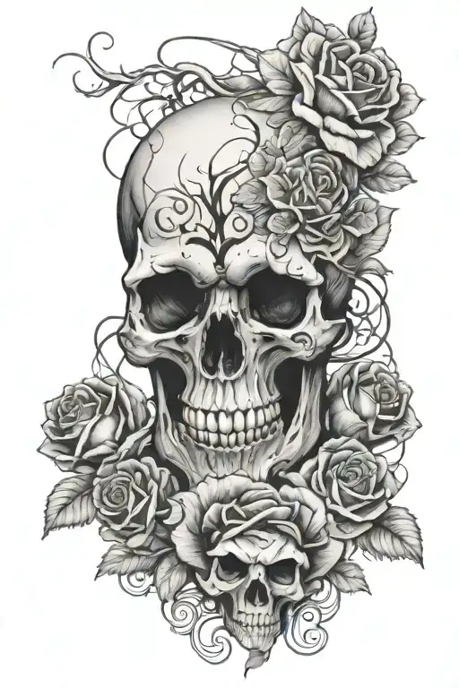 Skull And Roses Tangled