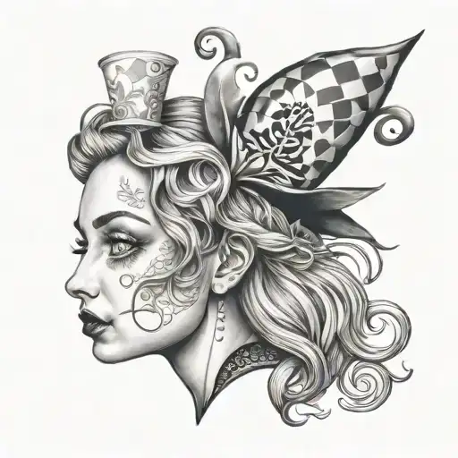 Alice In Wonderland Trippy Portrait