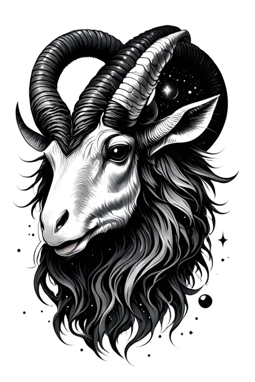 Capricorn And Space Themed