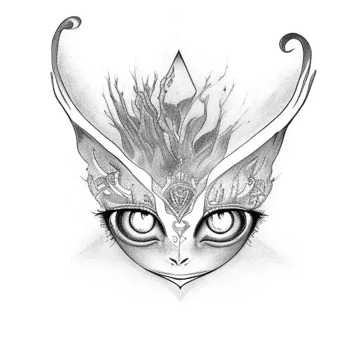 Twin Flame With Eyes