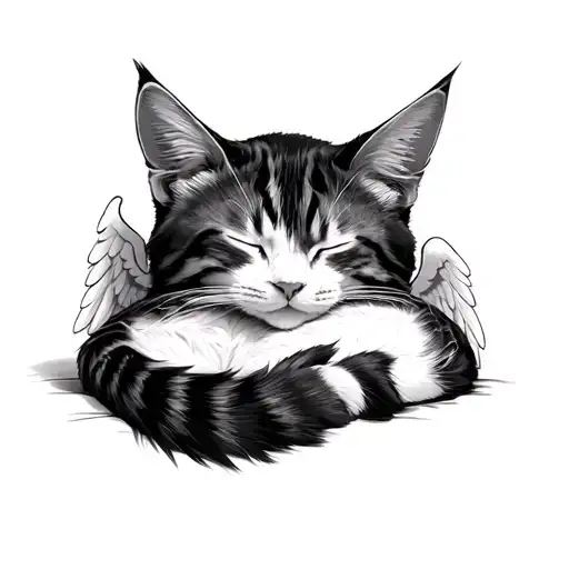 Angel Cat Sleeping