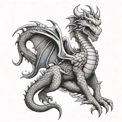 Dragon With Homer Simpson Body Shaped Like