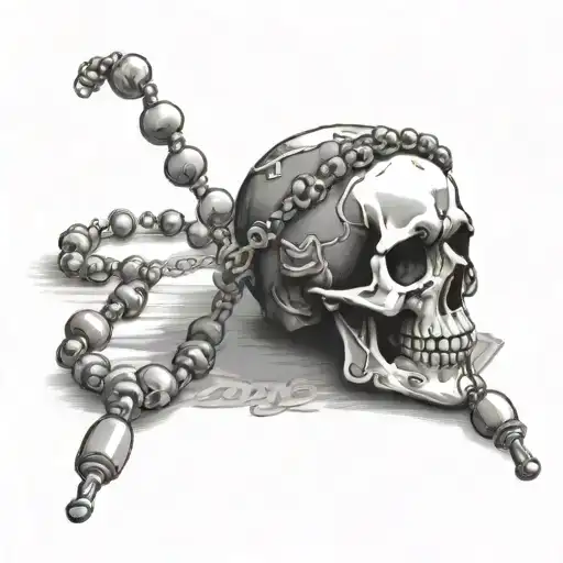 Rosary With Skull