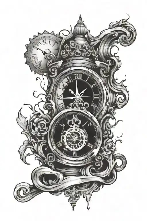 Lastname And A Clock Melting