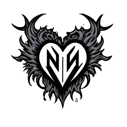 Metallica M Logo Heart