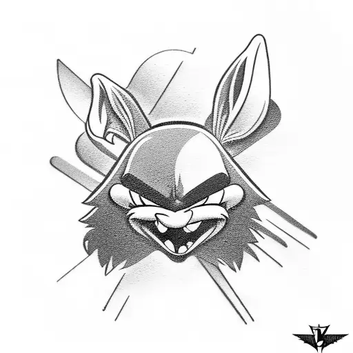 Looney Tunes Gangster Tattoo Design