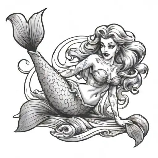 Little Mermaid Pin Up
