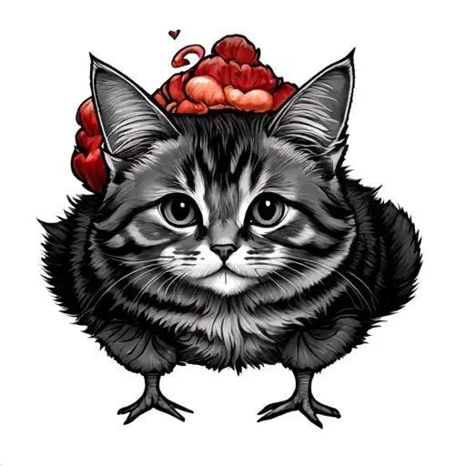 Cat Bayun And Hut On Chicken Legs