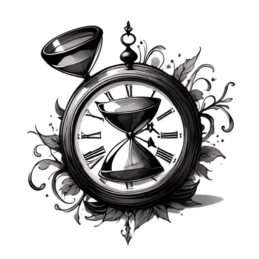 Hourglass And Clock