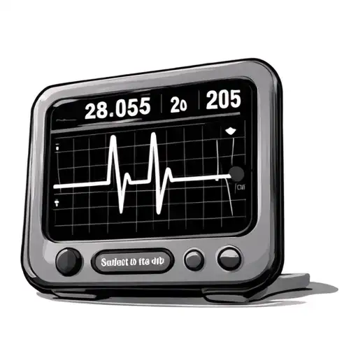 Heartbeat Monitor With A Flatline And The Date 28-05-25 Over The Flatline