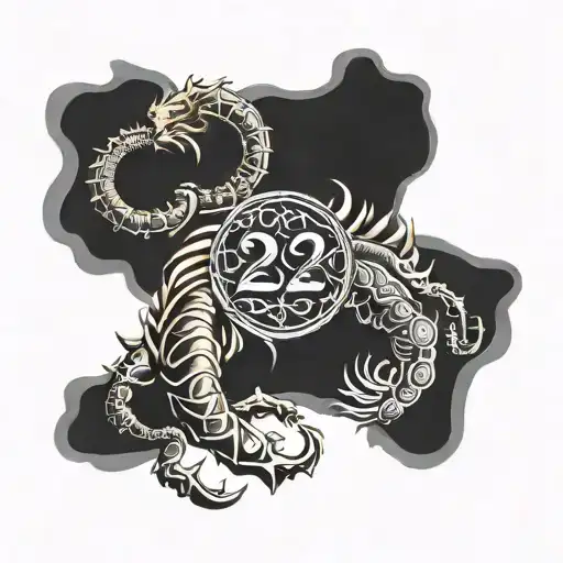 Zodiac Sign Leo And Scorpio From The Numbers 224 Incorporated Into The Design