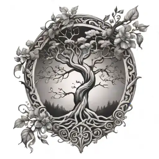 Goddess Tree Of Life Intertwined