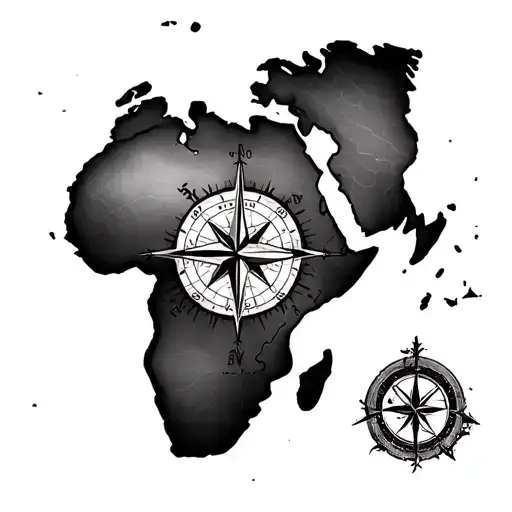 Compass On The African Continent