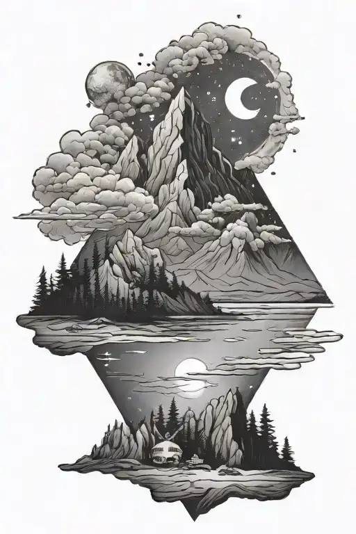 Beach To Mountains To Night Sky