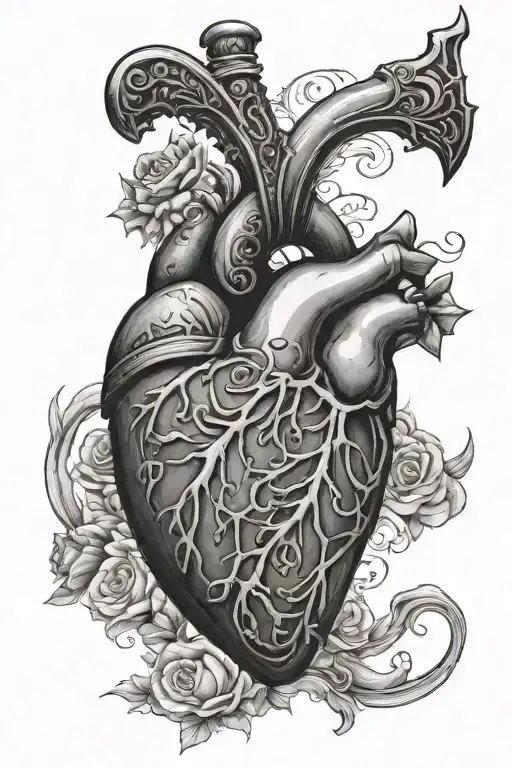 Sword In An Anatomical Heart