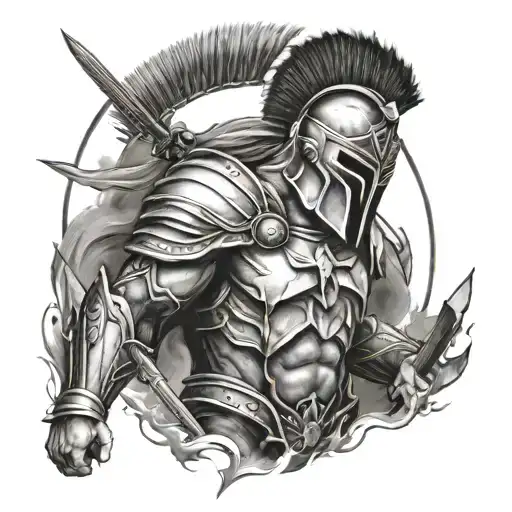 Full Sleeve Of Spartan Warrior