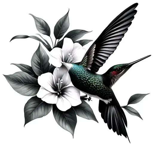 Bougainville And Hummingbird