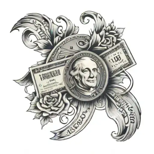 A Tattoo Meaning Money And A Quote