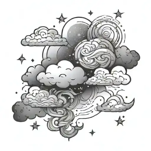 A Good Quote With Clouds And Stars