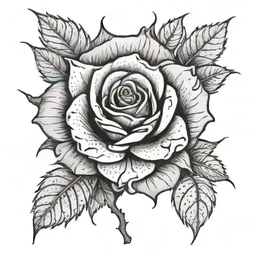 Rose With No Leaves With J In The Middle