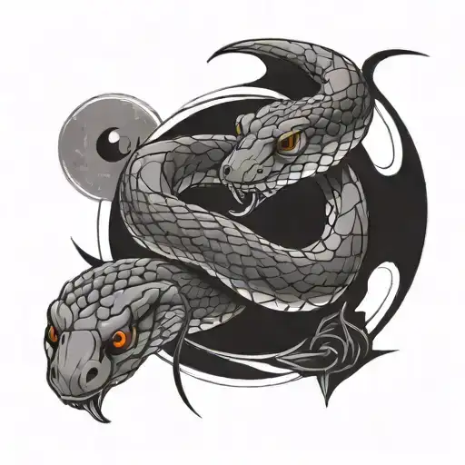 Snake And Moon