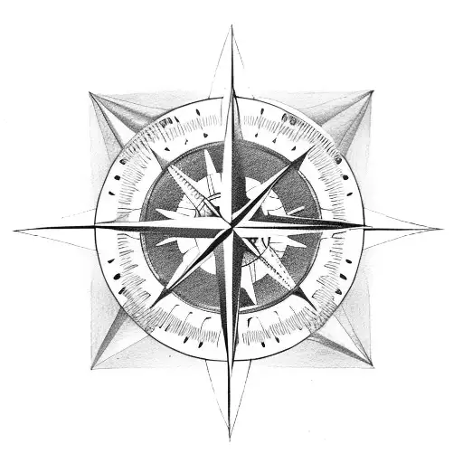 Compass Rose And Rudder