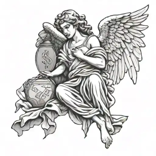 Angel With Money Bag