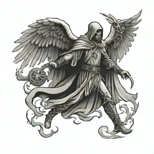 Azrael Angel Of Death Tattoo Guiding Dead