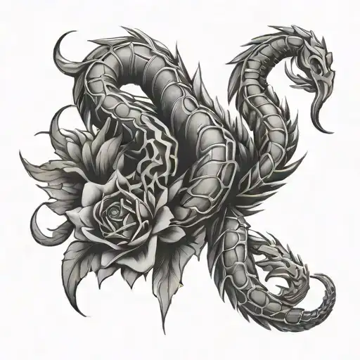 Love Tattoo Between Scorpio And Leo