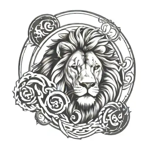 Simple Lion With The Word Leo Underneath
