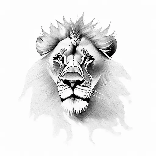 A Lion Dad And His Lion Cubs Exploring A Magical Forest Filled With Wonder And Adventure