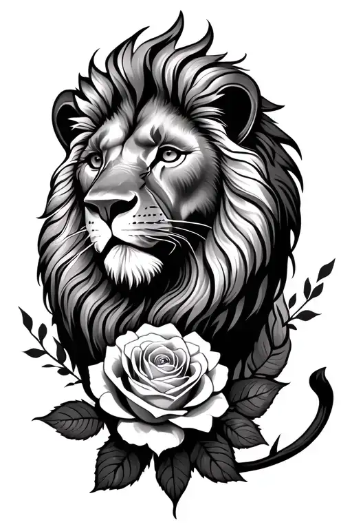 Lion Grandma Rose Growing Fire