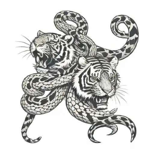 Snake And Tiger