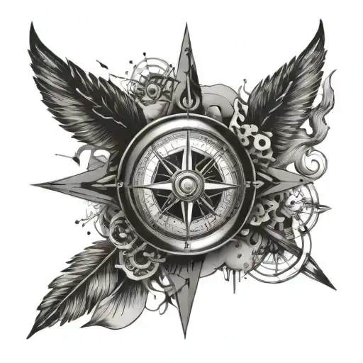 Trash Polka Neck Compass Surrounded