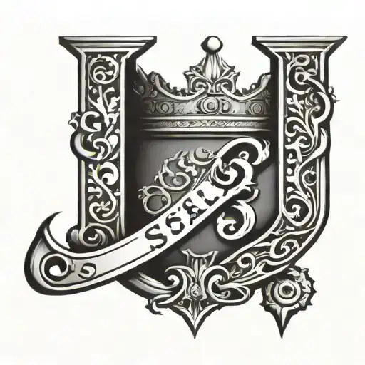 Letters S J S With A Crown Representing The Matriarchy