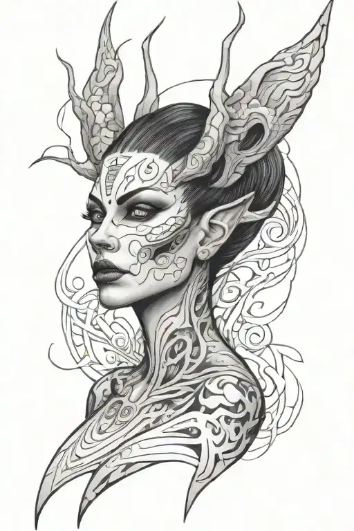 Asymetrical Demon Woman