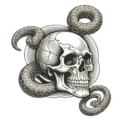 Skull And Snake