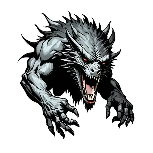 Dark Scary Struggle Beast